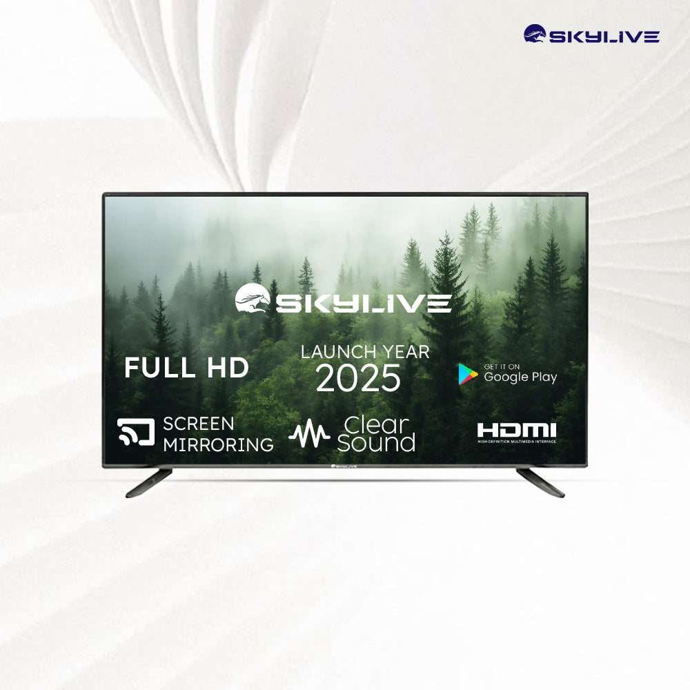 Skylive 109.22 cm (43 inches) Bezel-Less FHD AndroidLED TV (SL43PROV) With voice command remote (SL6300SQLD) (2024 Model)