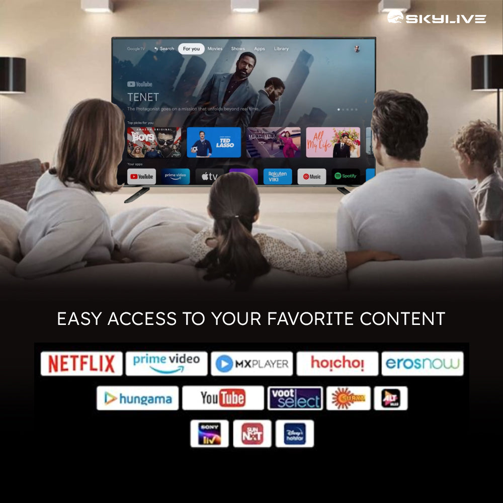 Skylive 80 cm (32 inches) Bezel-Less Smart Android TV (SL32S) SL4000 (2024 Model)