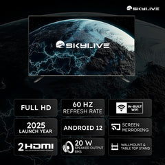 Skylive 109.22 cm (43 inches) Bezel-Less FHD Android LED TV (SL43S)(SL6300SQLD) (2024 Model)