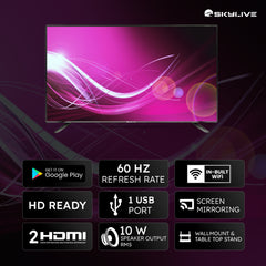 Skylive 80 cm (32 inches) Bezel-Less Smart Android TV (SL32S) SL4000 (2024 Model)