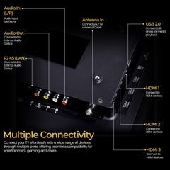 Skylive 80 cm(32 inches) Full HD Smart  TV , Dynamic Contrast,  & 20W Speakers / Stereo Sound / 2.4GHZ Wifi / Multiple Connectivity / Bazel less Smart tv