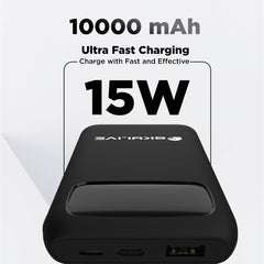 Skylive Power Bank SLFPB0063 10K mAh Rubber Finish Black