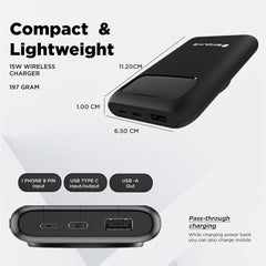 Skylive Power Bank SLFPB0063 10K mAh Rubber Finish Black