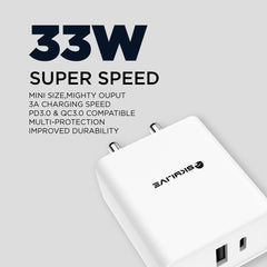 Skylive Wall Charger SLWCQP063 33W (White)